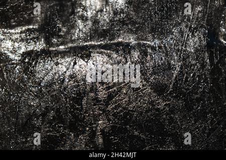 Transparent ice surface texture and pattern. Frosty background. Icing and refrigeration effect. Cool and winter backdrop. Stock Photo