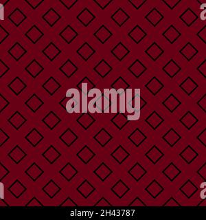 Diamond monochrome texture seamless pattern background. Dark red and black color. Fabric designs and backgrounds. Stock Vector