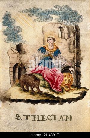 Saint Thecla is an early Christian martyr who is often depicted in ...