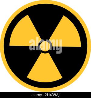 Nuclear hazard radiation icon sign. Safety signs and symbols. Stock Vector