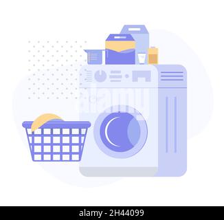 Washing Cloths - Laundry Services - Stock Illustration as EPS 10 File Stock Vector
