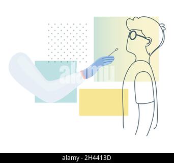Covid Testing for Children - Icon as eps 10 File. Stock Vector