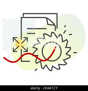 Shred Files in your Computer - Stock Icon as EPS 10 File Stock Vector