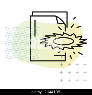 Shred Files in your Computer - Stock Icon as EPS 10 File Stock Vector