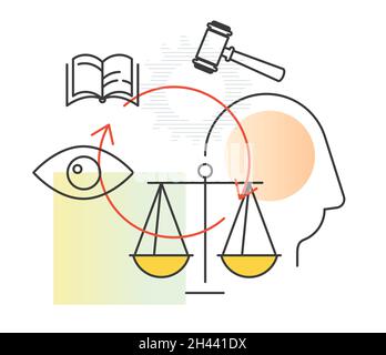 Legal Justice System  - Stock Illustration as EPS 10 File Stock Vector