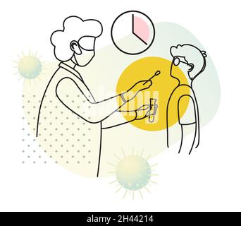 Covid Testing for Children - Icon as eps 10 File. Stock Vector