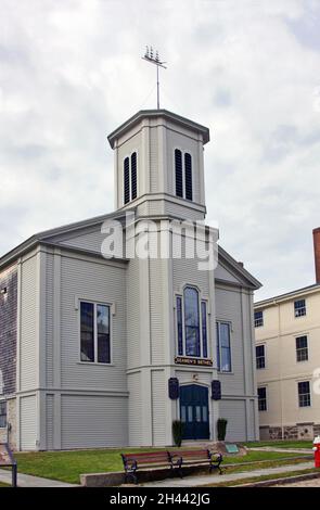 Massachusetts; New Bedford; Seamens Bethel; Johnny Cake Hill; aka Bethel Street, Stock Photo