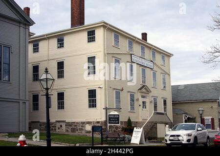 Massachusetts; New Bedford; Mariners Home; Seamens Bethel; Johnny Cake Hill; Johnny Cake Hill, aka Bethel Street, Stock Photo