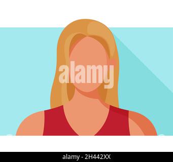 User Avatar - Young Lady -  Stock Icon as EPS 10 File Stock Vector
