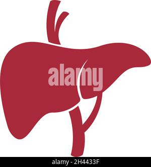 Human liver icon logo design template vector Stock Vector