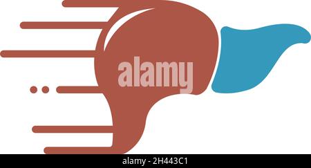 Human liver icon logo design template vector Stock Vector