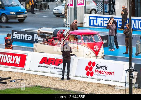Oklahoma Willy Jet Van On The Santa Pod Drag Strip At The Flame 