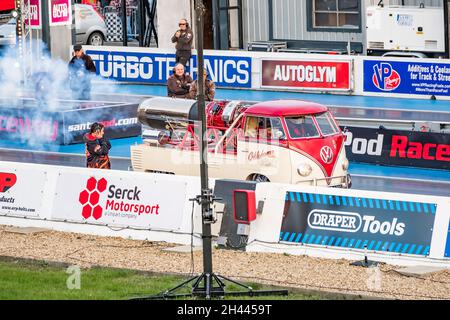 Oklahoma Willy Jet Van On The Santa Pod Drag Strip At The Flame 