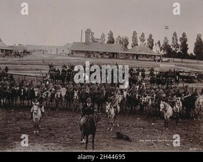 A historical photograph of Australian Army soldiers marching along ...
