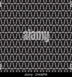 Seamless Christmas wrapping paper pattern. Christmas tree interlocking pattern. Stock Vector