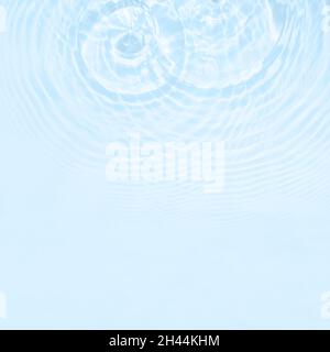Water texture with circles on the water overlay effect for photo or mockup. Organic drop shadow caustic effect with wave refraction of light on a Stock Photo