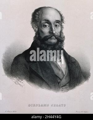 Girolamo Segato. Lithograph by Conti. Stock Photo