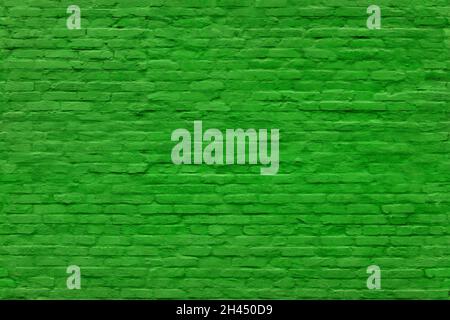 seamless texture and full frame background of brick wall covered with matte green plaster Stock Photo