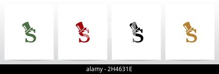 Top Hat On Letter Logo Design S Stock Vector