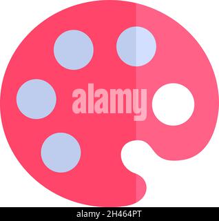 Pink color palette , illustration, vector, on a white background. Stock Vector