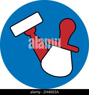 Shaving brush, illustration, vector, on a white background. Stock Vector