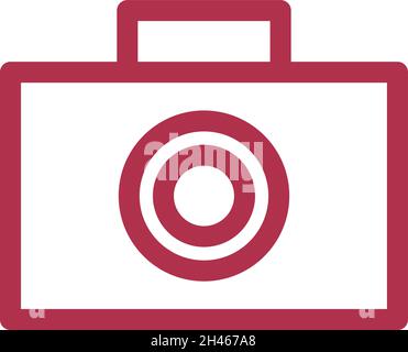 Birthday camera, illustration, vector, on a white background. Stock Vector