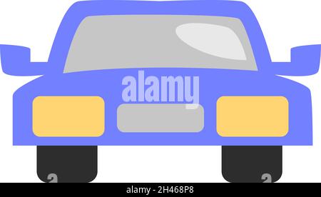 Fancy purple car, illustration, vector, on a white background. Stock Vector