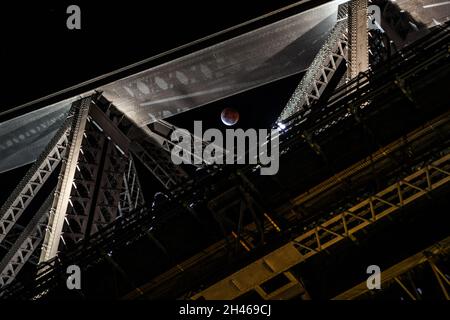 Blood Moon Eclipse 2021 Stock Photo