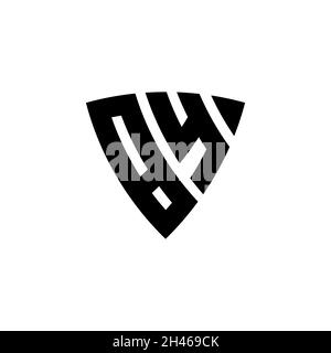 CC Monogram logo letter with Star geometric shape style design isolated on black background. Star polygonal, shield star geometric. Stock Vector