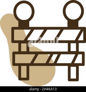Repair sign ahead, illustration, vector, on a white background. Stock Vector