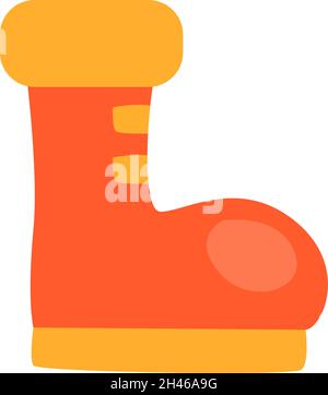 Red rain boots, illustration, vector, on a white background. Stock Vector