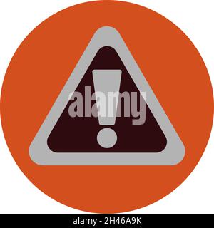 Construction ahead sign, illustration, vector, on a white background. Stock Vector