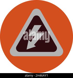 Construction ahead warning, illustration, vector, on a white background. Stock Vector