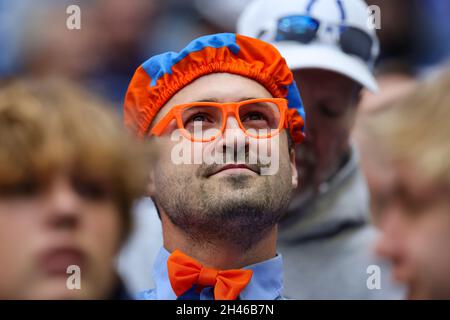 October 31, 2021: Tennessee Titans quarterback Ryan Tannehill (17) during  pregame of NFL football game action between the Tennessee Titans and the  Indianapolis Colts at Lucas Oil Stadium in Indianapolis, Indiana. John