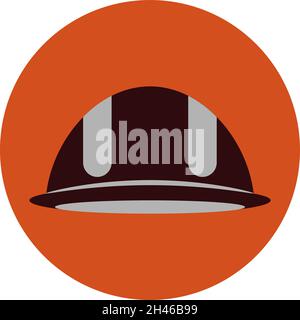 Construction helmet, illustration, vector, on a white background. Stock Vector