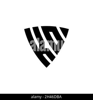 KO Monogram logo letter with triangle shield shape style design isolated on white background. Triangle monogram logo, shield monogram logo, triangle s Stock Vector