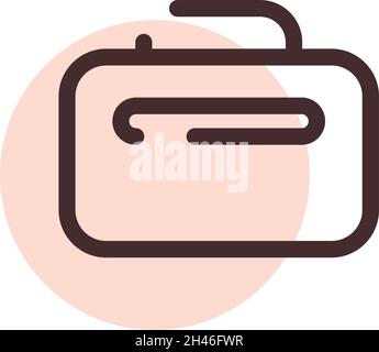 School handbag, illustration, vector, on a white background. Stock Vector