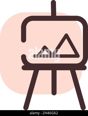 Painting stand, illustration, vector, on a white background. Stock Vector