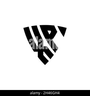 XP Monogram logo letter with triangle shield shape style design isolated on white background. Triangle monogram logo, shield monogram logo, triangle s Stock Vector