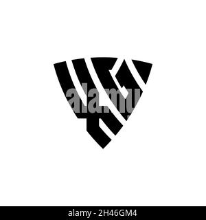 XG Monogram logo letter with triangle shield shape style design isolated on white background. Triangle monogram logo, shield monogram logo, triangle s Stock Vector