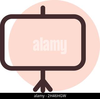 Projector screen, illustration, vector, on a white background. Stock Vector