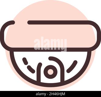 Security camera, illustration, vector, on a white background. Stock Vector
