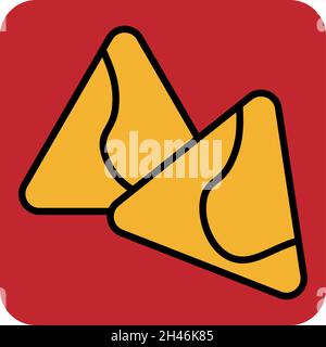 Cheese crackers, illustration, vector, on a white background. Stock Vector