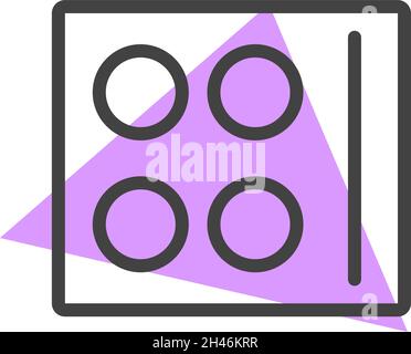 Purple stove, illustration, vector, on a white background. Stock Vector