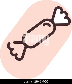 Candy in wrapper, illustration, vector on a white background Stock ...