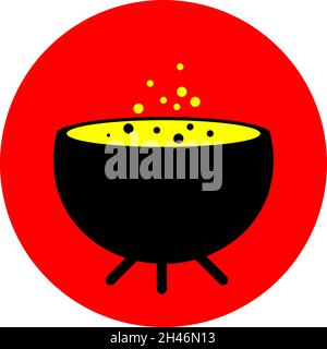 Witches potion, illustration, vector, on a white background. Stock Vector