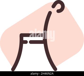 Simple pink chair, illustration, vector, on a white background. Stock Vector