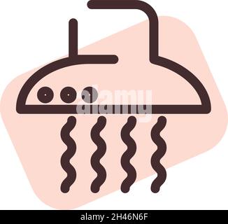 Kitchen steam hood, illustration, vector, on a white background. Stock Vector