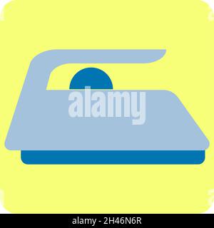 Clothing iron, illustration, vector, on a white background. Stock Vector