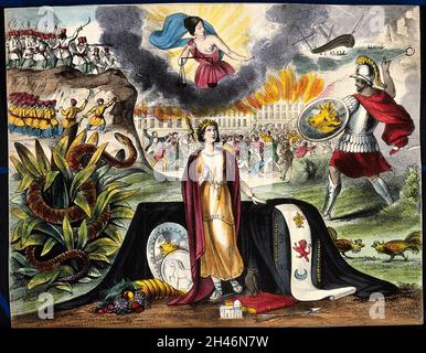 Astronomy: various apocalyptic scenes, including Napoleon III looking ...